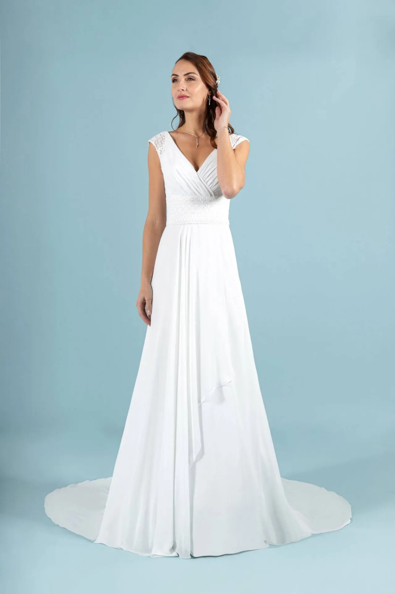 Ou acheter ma robe de mariée Art en mousseline et dentelle 