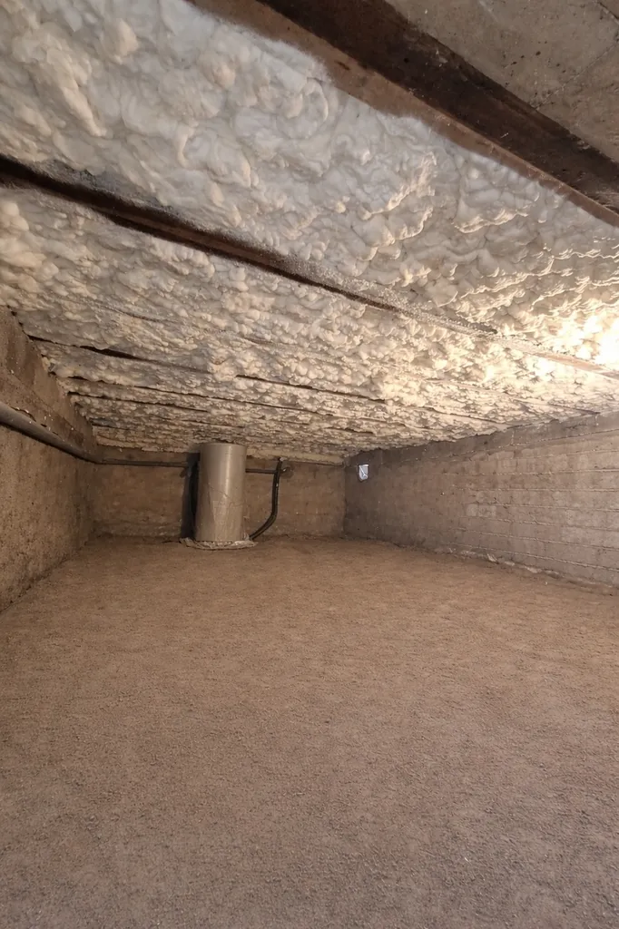 Isolation vide sanitaire par projection de mousse polyuréthane