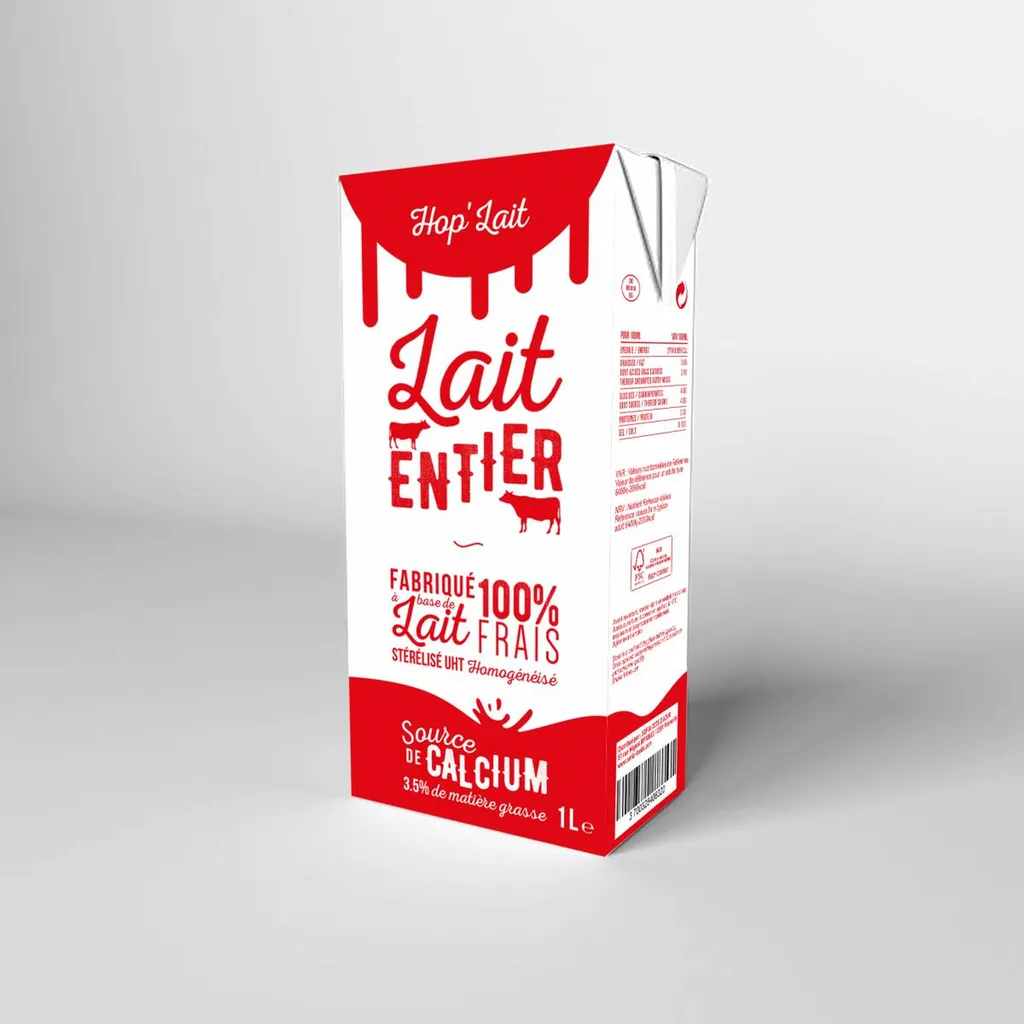 graphiste création du graphisme d'une bouteille de lait réalisé à marseille