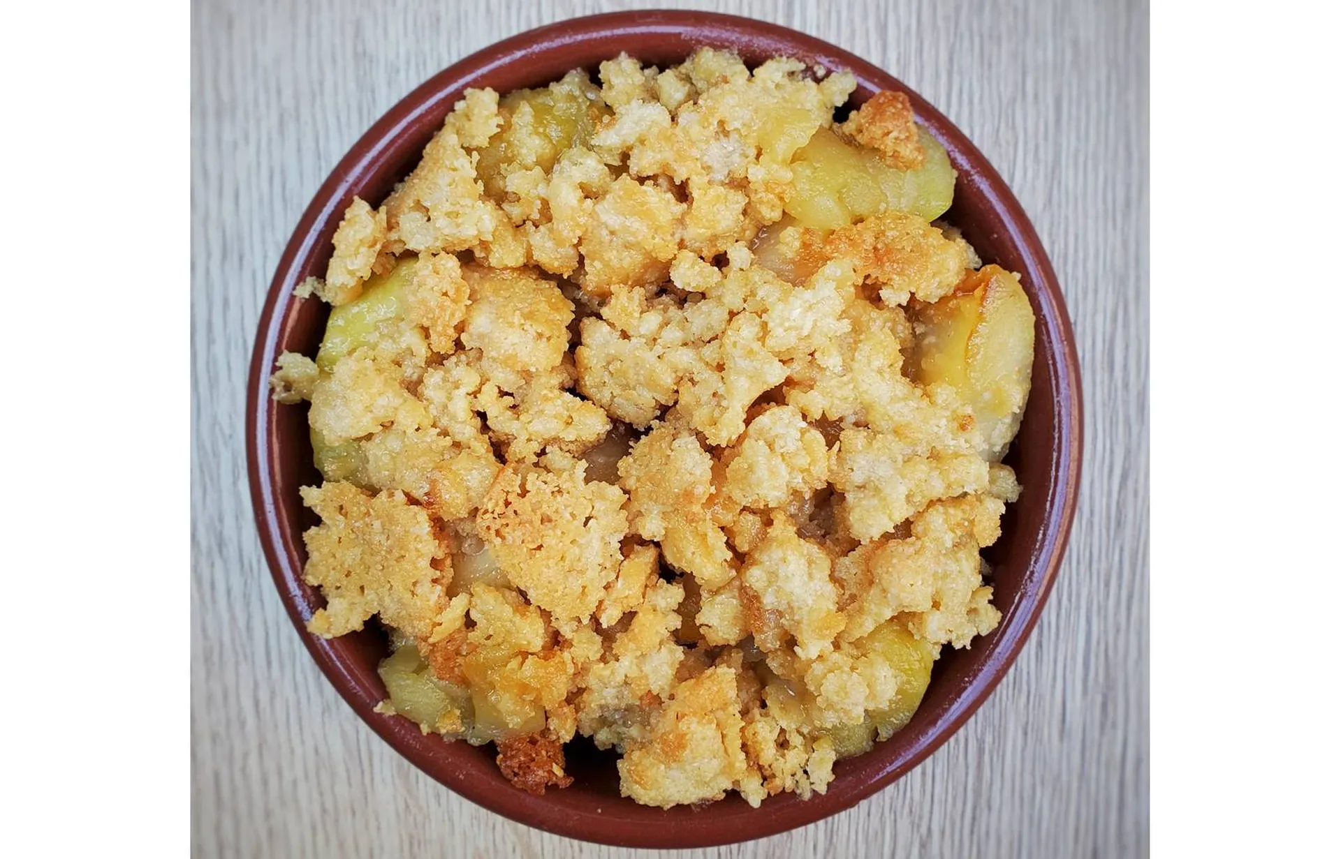 Crumble aux pommes à emporter Toulouse