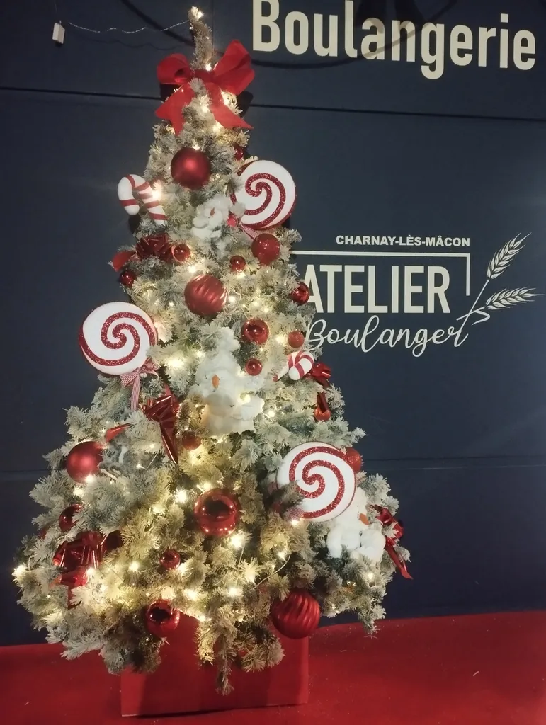 Décoration de Noël de la boulangerie 