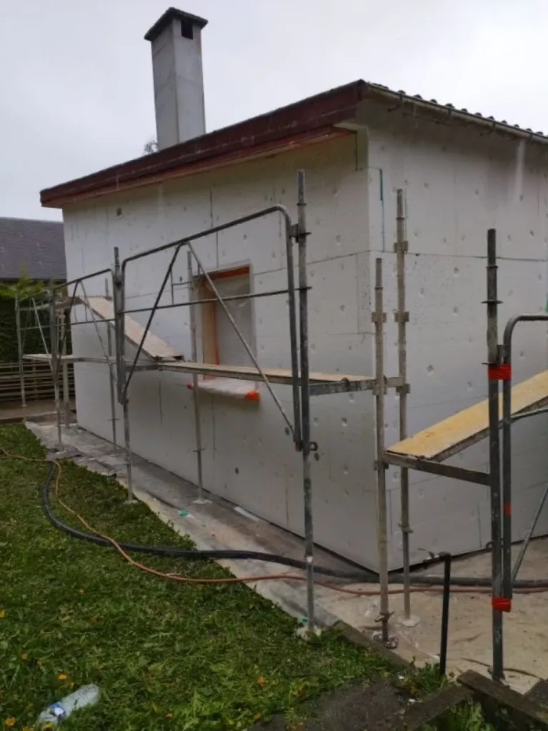L'isolation extérieure par enduit sur isolant maison individuelle  Le Havre 76