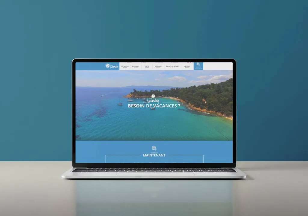 graphiste création de site internet pour office du tourisme lavandou