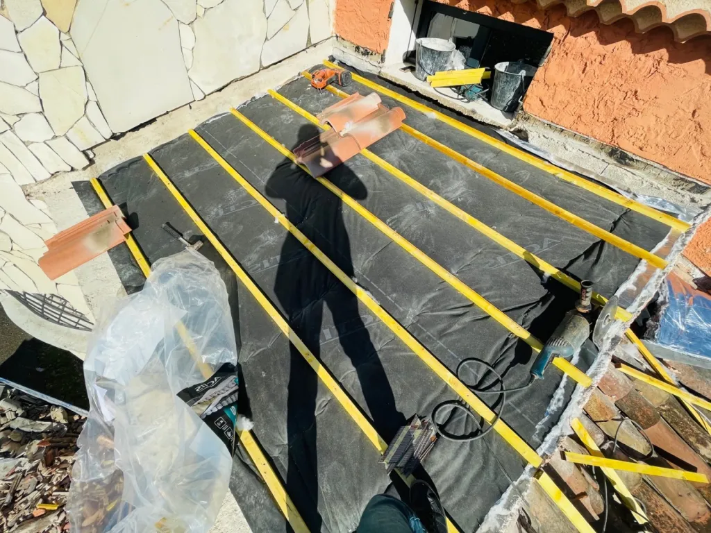 Réfection d’une toiture et isolation près de Bouc-Bel-Air.