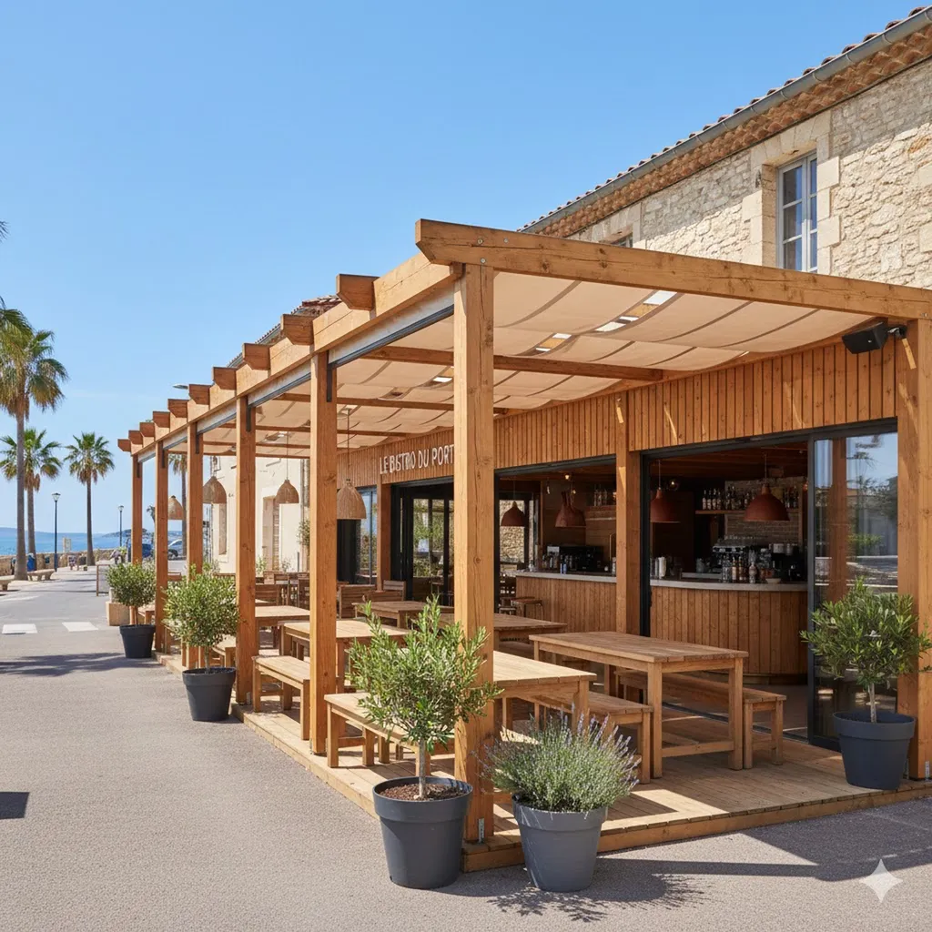  extérieur terrasse + extension Ossature bois  