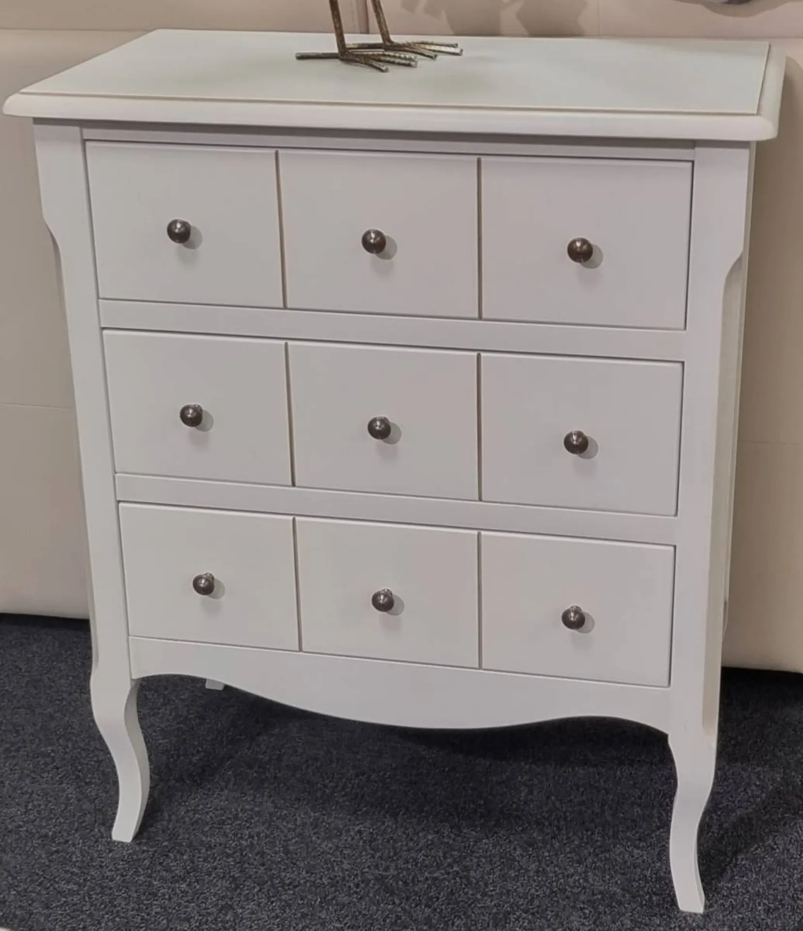 Vente commode blanche en chêne massif