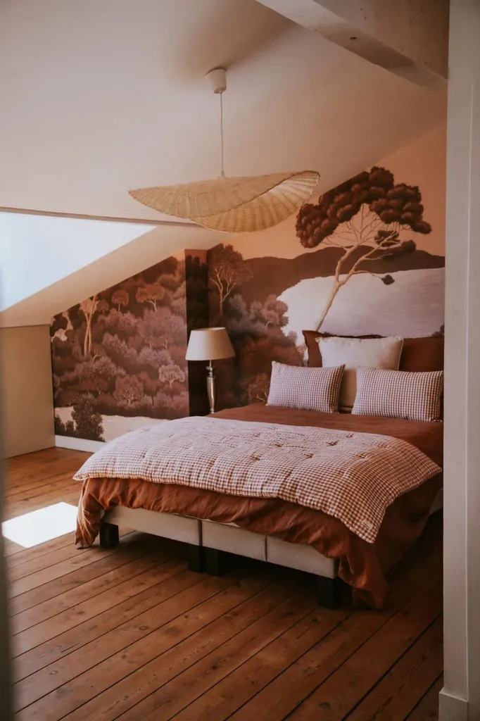 Chambre chaleureuse et parfaitement propre après une remise en état complète de l’habitation