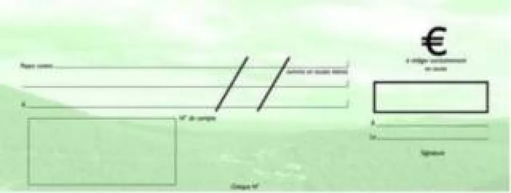 paiement par chèque ou RIB