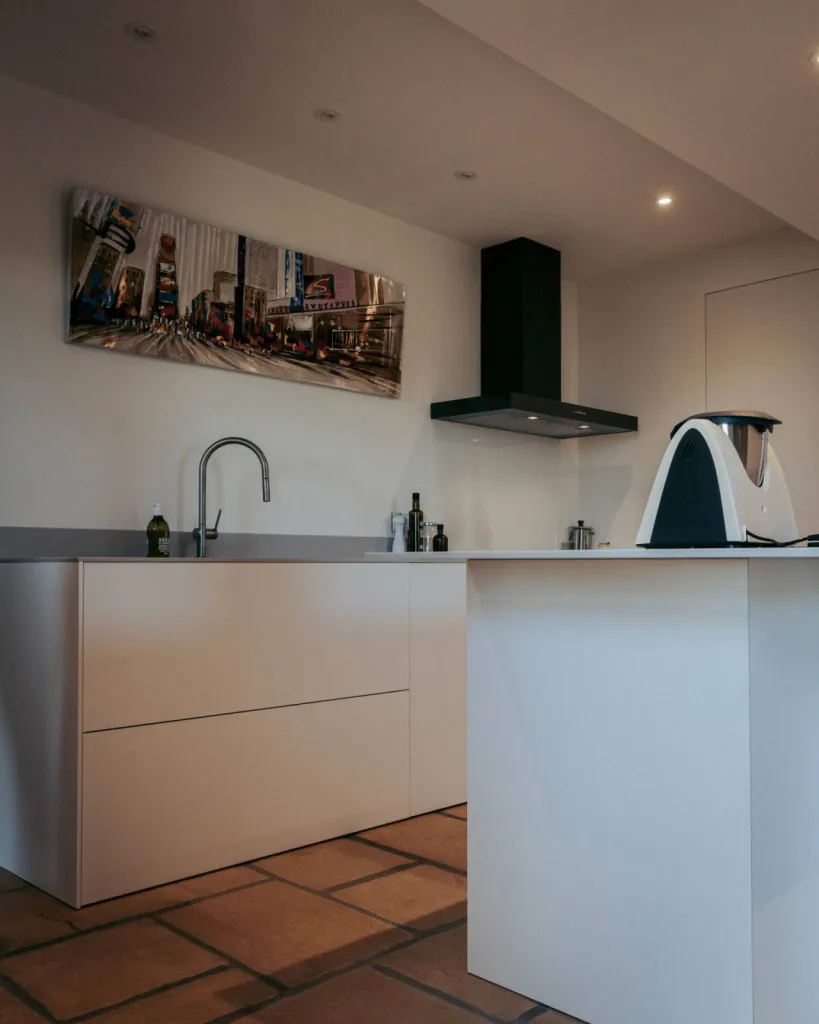 Conception d'une cuisine avec facade fine anti trace de doigt à coté de Lyon