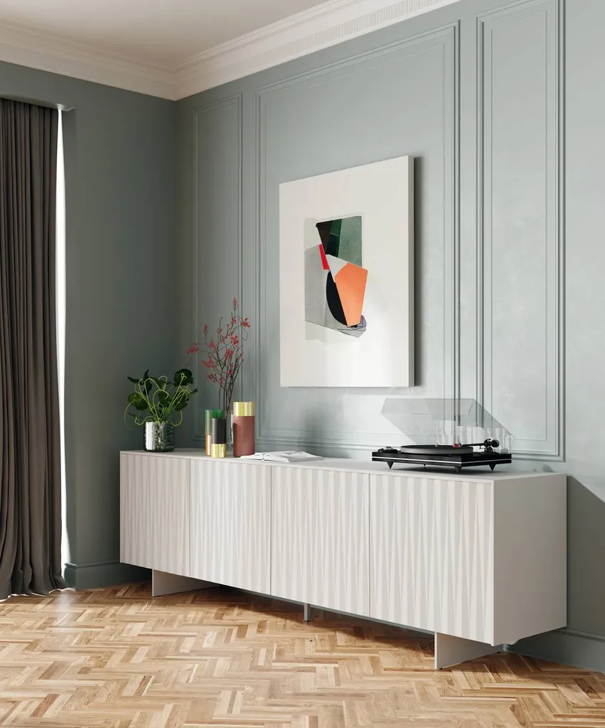 Buffet de salon design blanc à hyères centre ville 