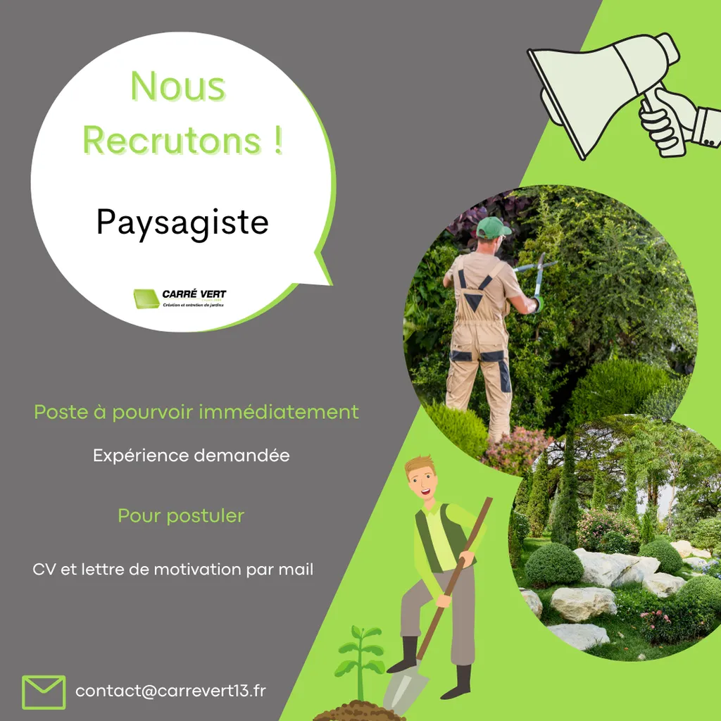 entreprise travaux de jardin cherche paysagiste alpilles