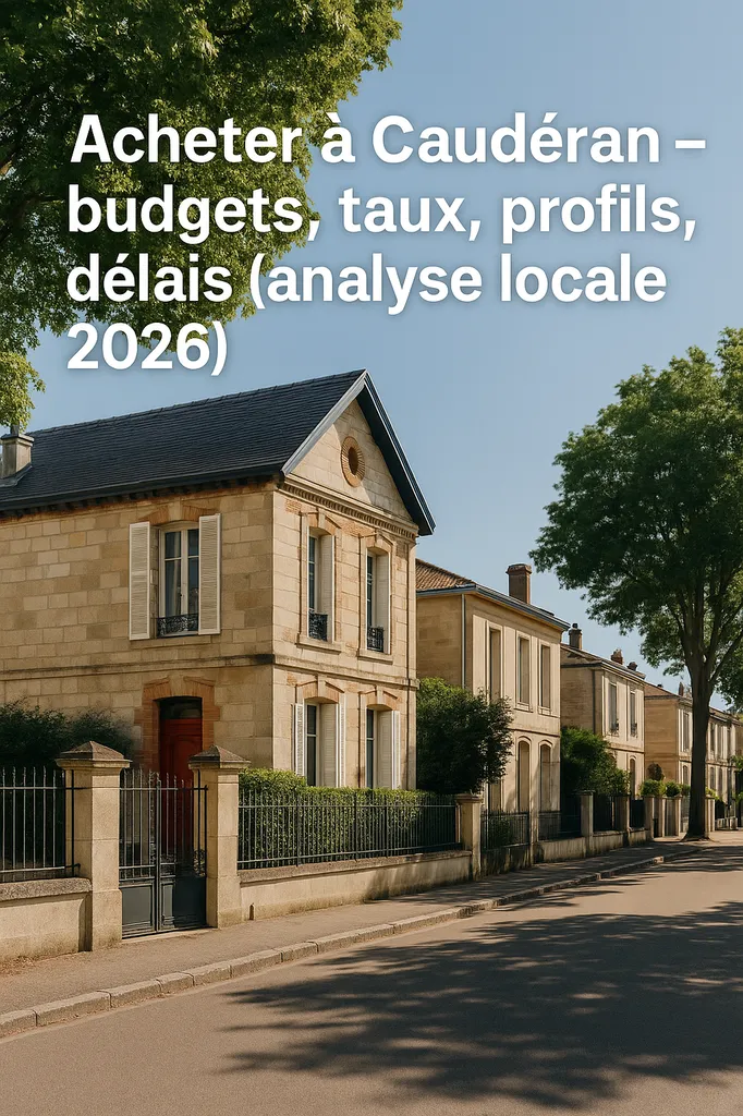 Acheter à Caudéran – budgets, taux, profils, délais (analyse locale)