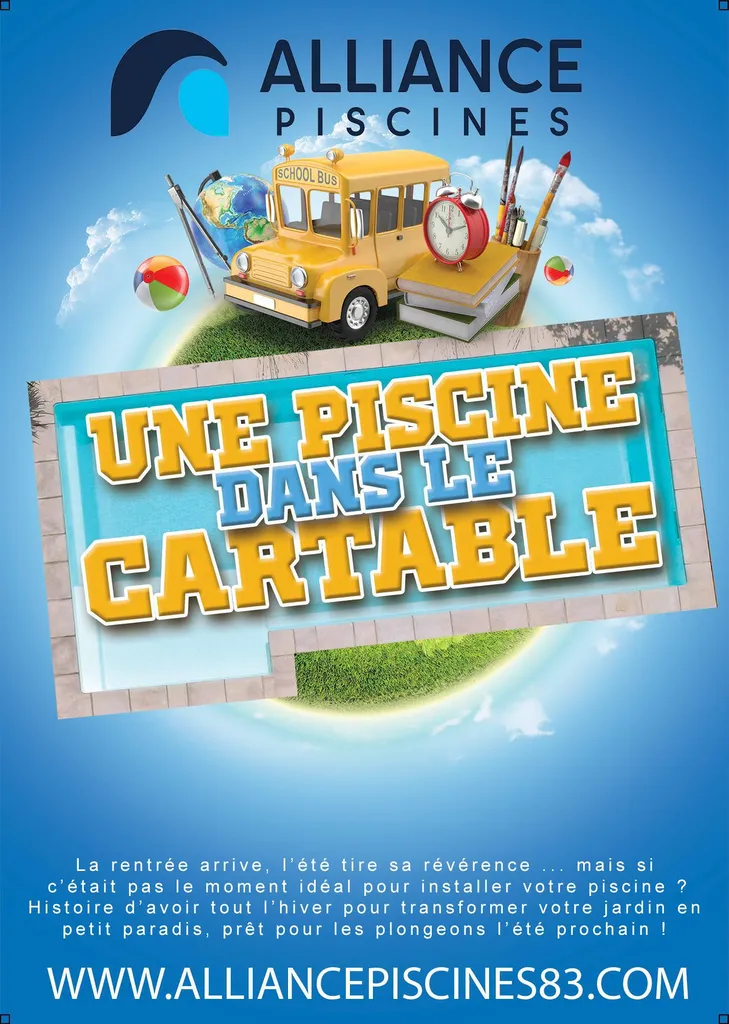 Une piscine dans le cartable - back to school