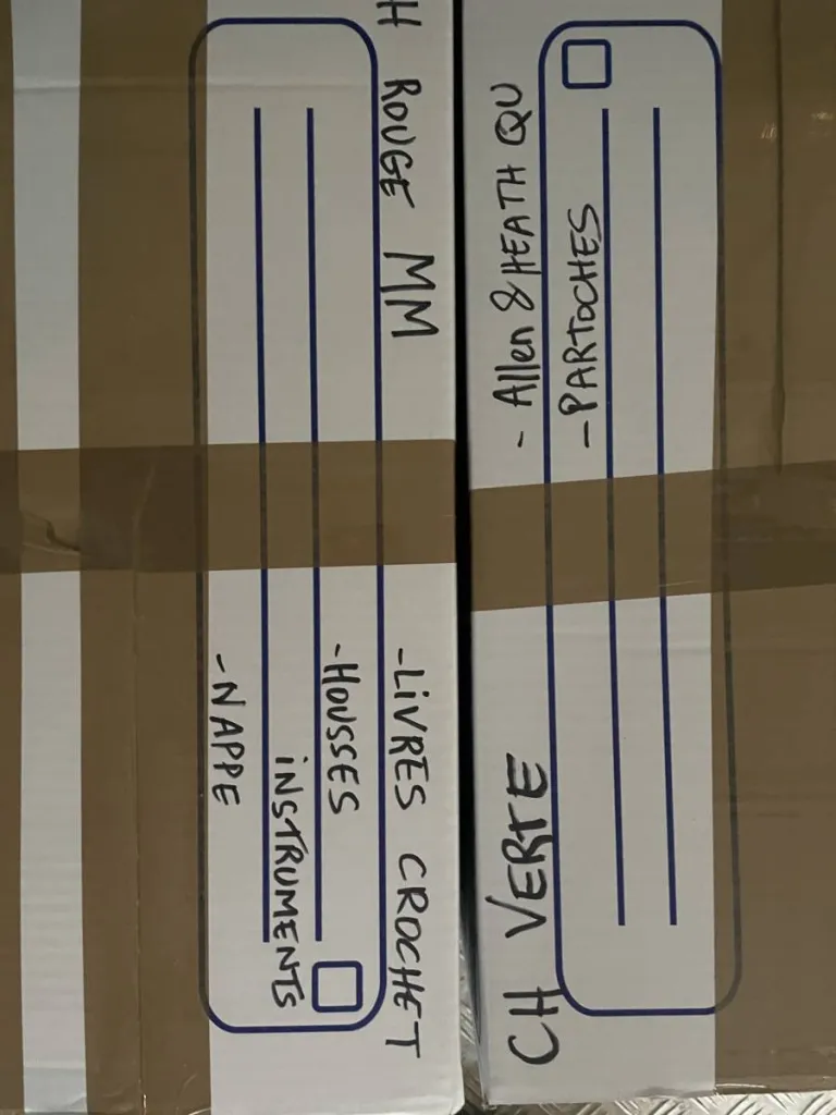 un carton bien préparé par la société OBEN à yvetot