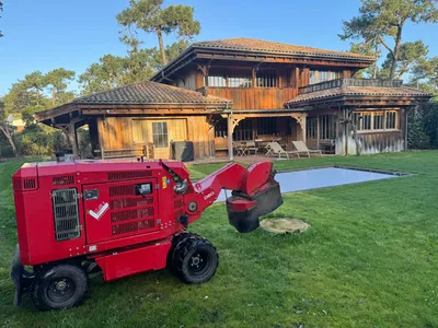 Rognage de souche d'arbre à Lège Cap Ferret par Alexis Anat