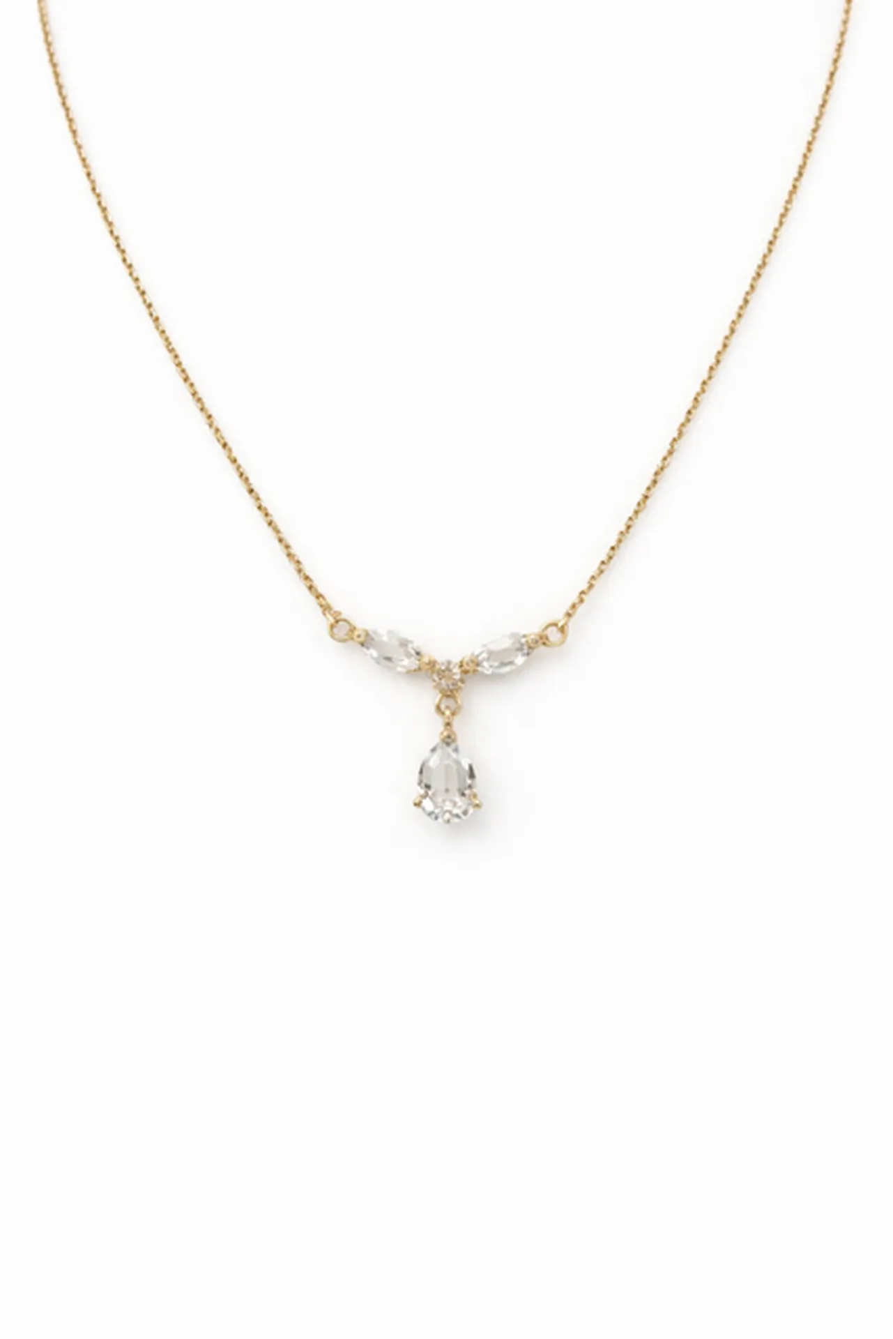 Collier aigue marine et diamant en or 750 dépôt vente La Teste Bassin d’Arcachon