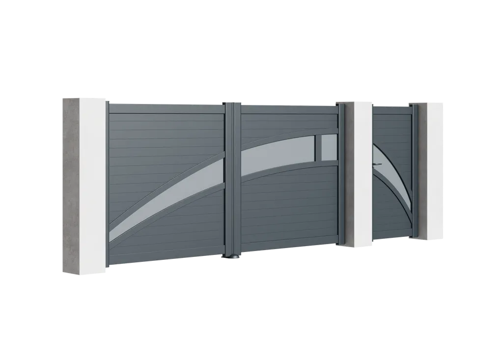 Installer un portail aluminium contemporain en Corse-du-Sud : la collection Modernité de Tschoeppe, lignes épurées et personnalisation sans limite