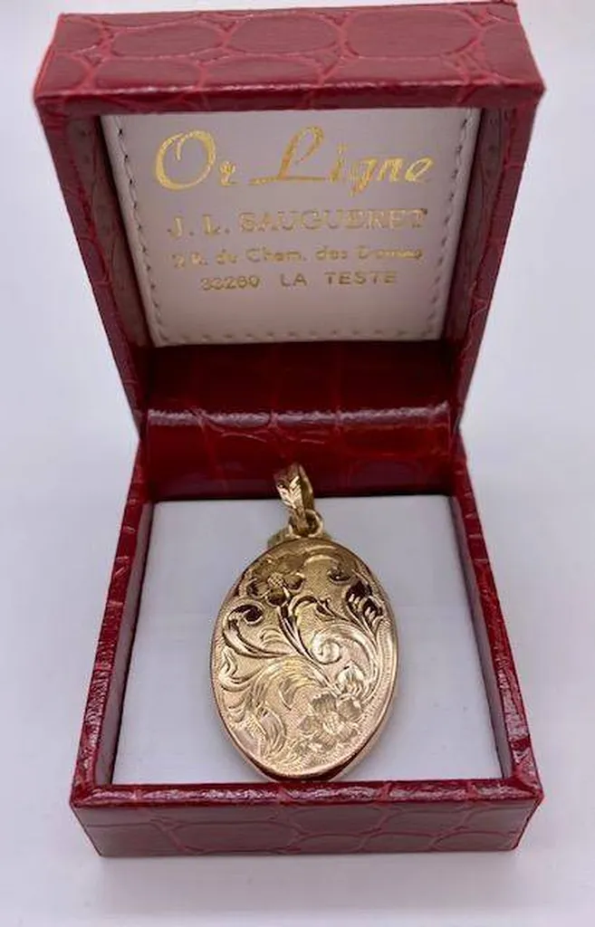 Pendentif cassolette ou médaillon porte photo or 750/1000ème occasion Or Ligne La Teste Bassin d'Arcachon