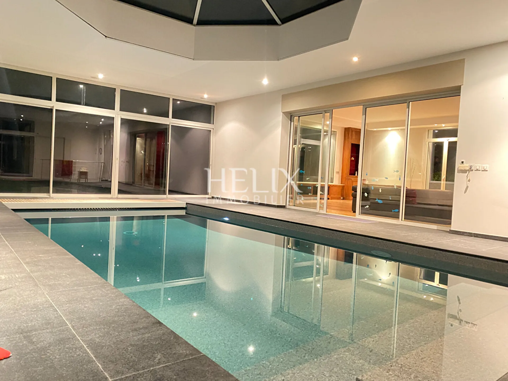 Piscine belle maison helix immobilier