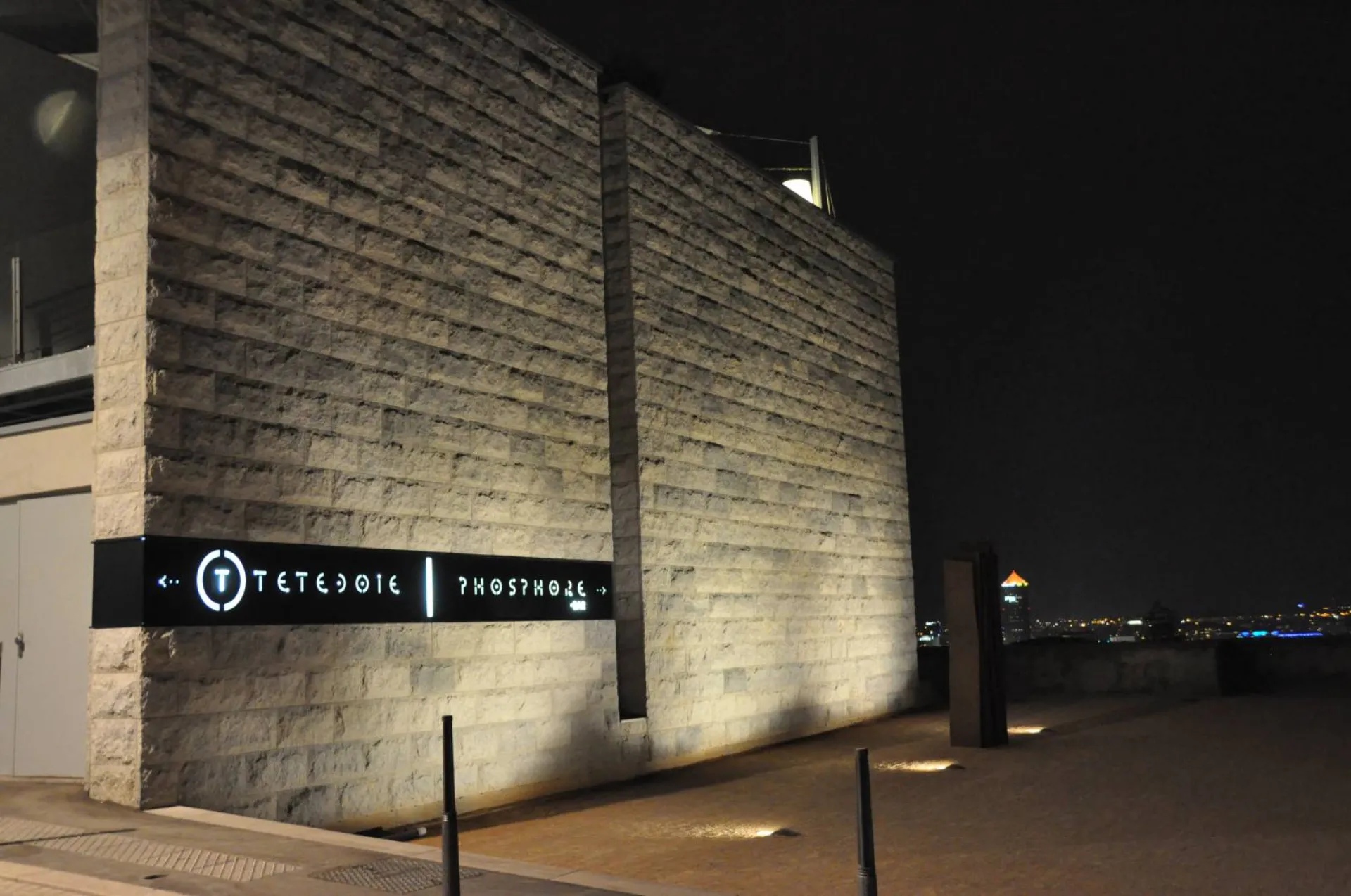 Enseigne caisson alu ajouré lumineux exterieur christian tetedoie restaurant Lyon