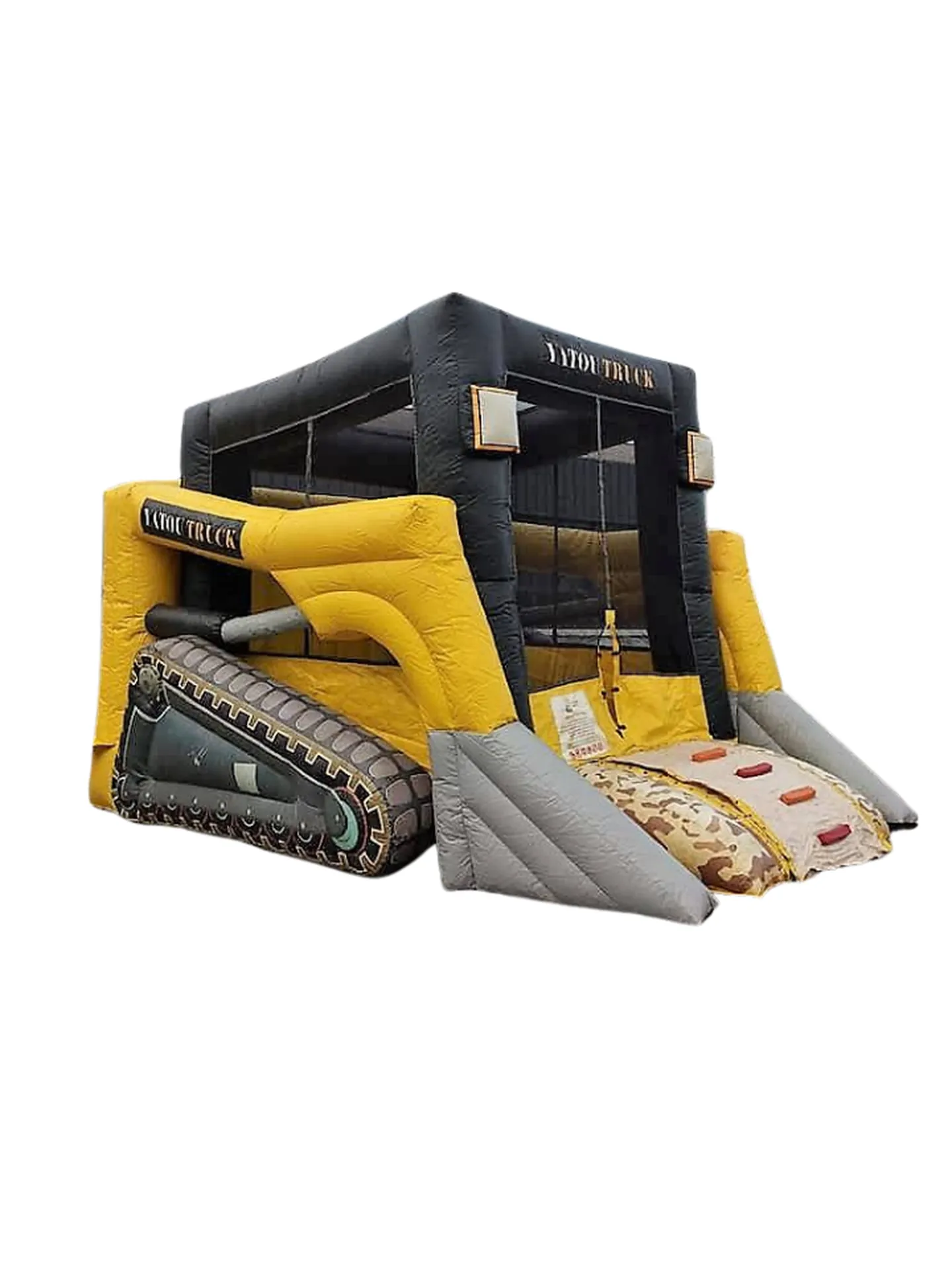 louer un chateau gonflable monster truck jaune et noir pour un anniversaire à Lyon