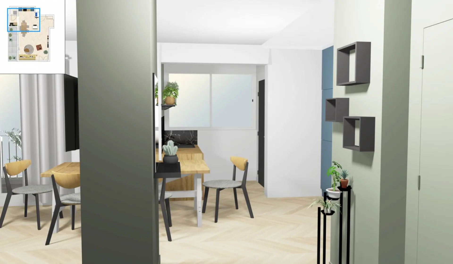 Etude pour conception d'appartement et travaux cuisine sur Aix-En-Provence 130100