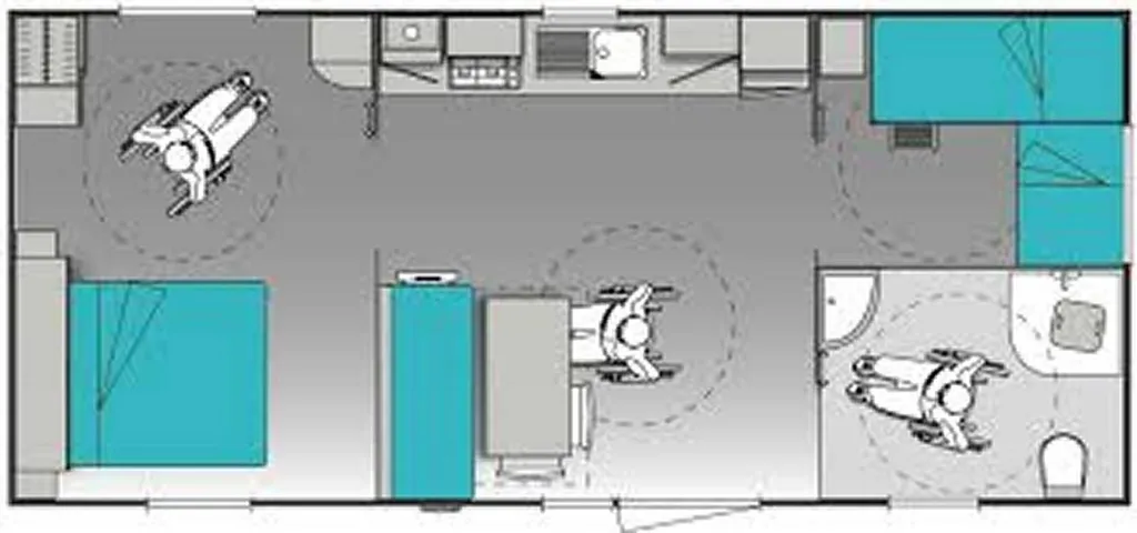 location de mobil home PMR dans camping 4 étoiles dans l'Hérault à Vias proche du Cap d'Agder