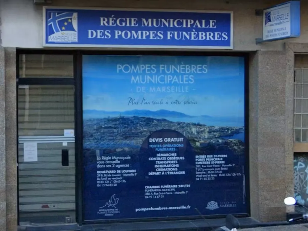 Pompes Funèbres et Marbrerie Marseille Saint-Pierre 13005 Régie Municipale des pompes funèbres