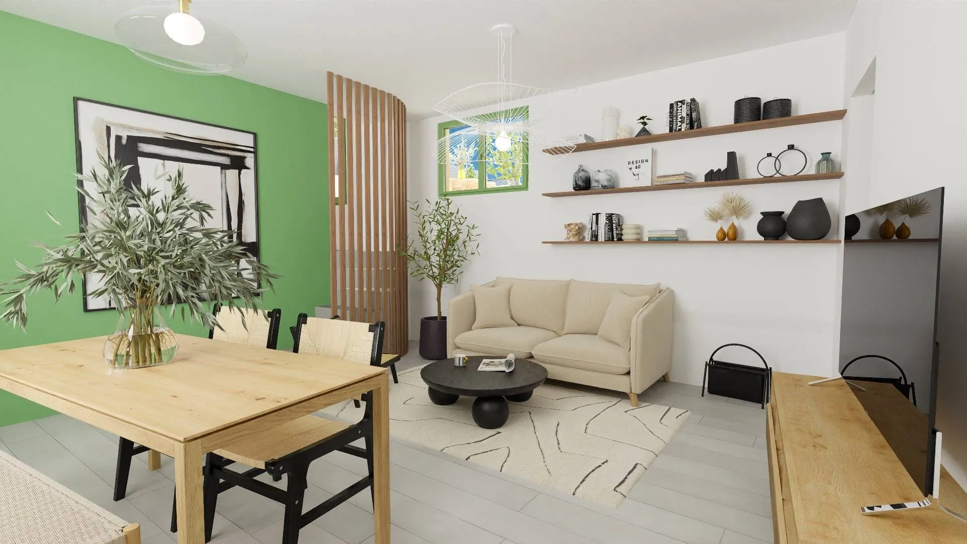 Appartement de 53.88 m² avec terrasse plein sud de 64.43m² entièrement rénové à Dieppe, quartier du Pollet