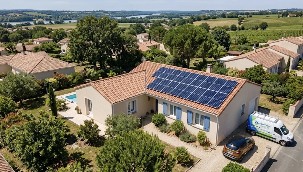 À Cabanac et Villagrains 33650, diagnostic de performance pour installations photovoltaïques de grande puissance 12kWc pour une consommation de 13 542 kw