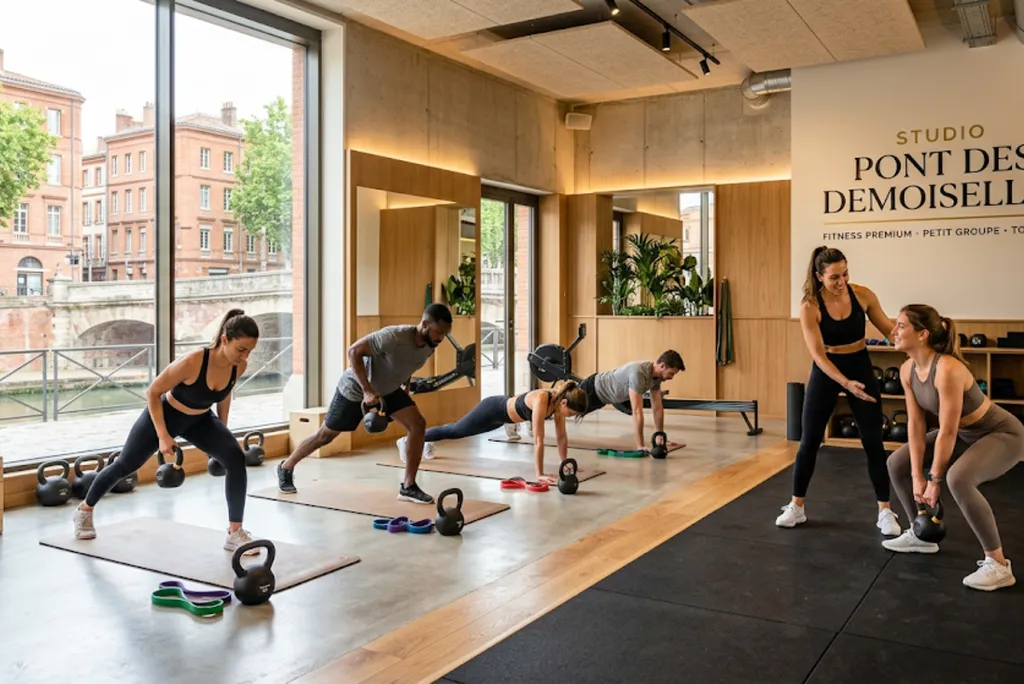 Studio de fitness premium avec cours collectifs en petit groupe à Toulouse quartier pont des demoiselles