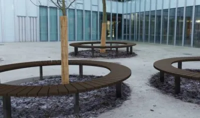 Banc rond recyclé Annecy