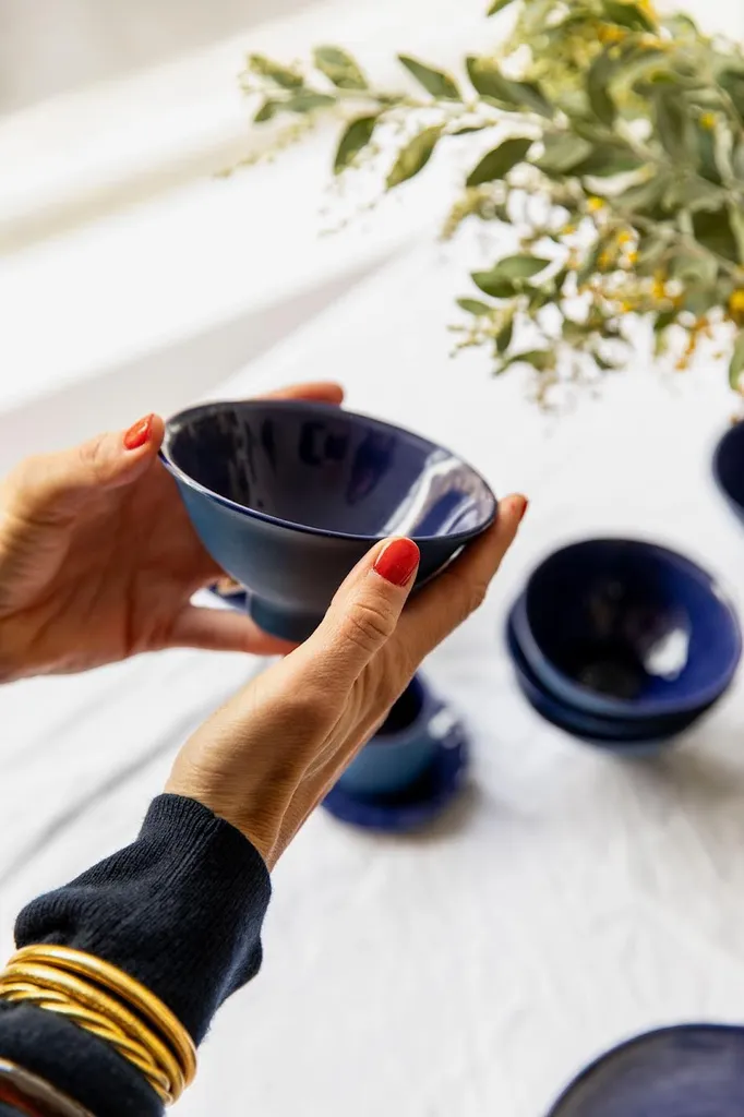 Bol alto porcelaine artisanale