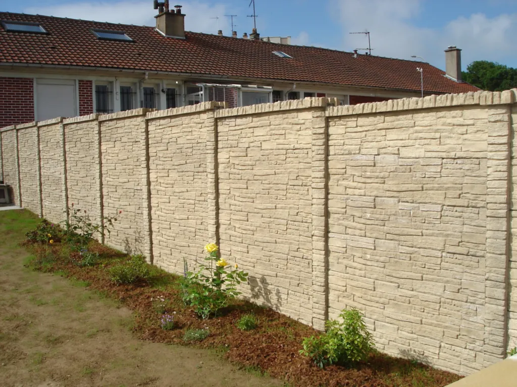 Installation de mur préfa en plaques aspect pierres au Havre 76
