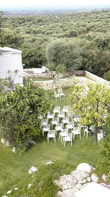 cérémonie laïque dans une villa dans les pouilles
