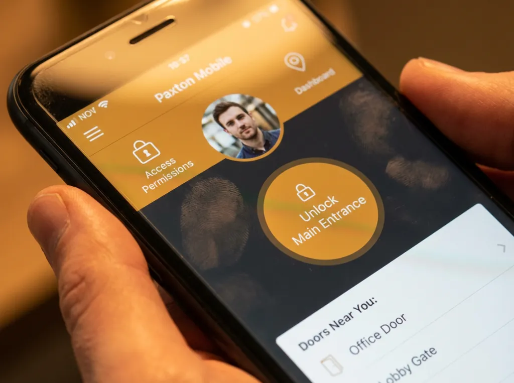 Ouverture Bluetooth smartphone avec Paxton : contrôle d'accès mobile sans badge physique nécessaire