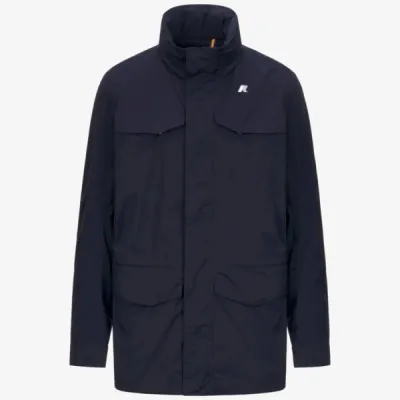 Veste courte Manuel Stretch Blue Depth Nylon Jersey K-Way – Urban Chic en Seine Maritime