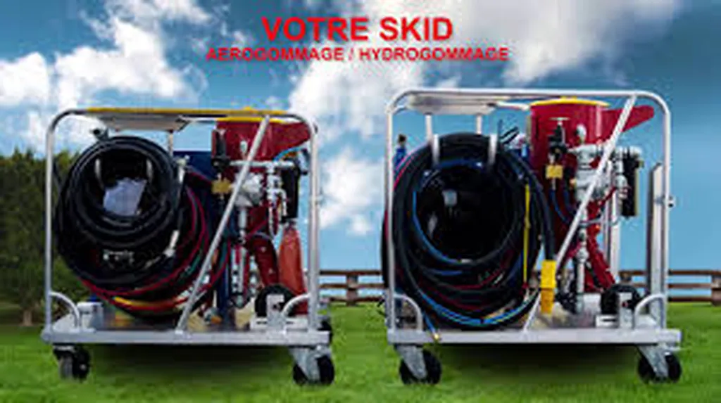 SKID UNITÉ MOBILE DE DÉCAPAGE PAR AÉROGOMMAGE