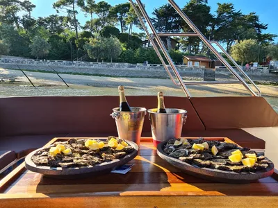 Dégustation en bateau privatisé sur le bassin d'Arcachon 