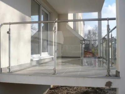 garde corps en inox et verre