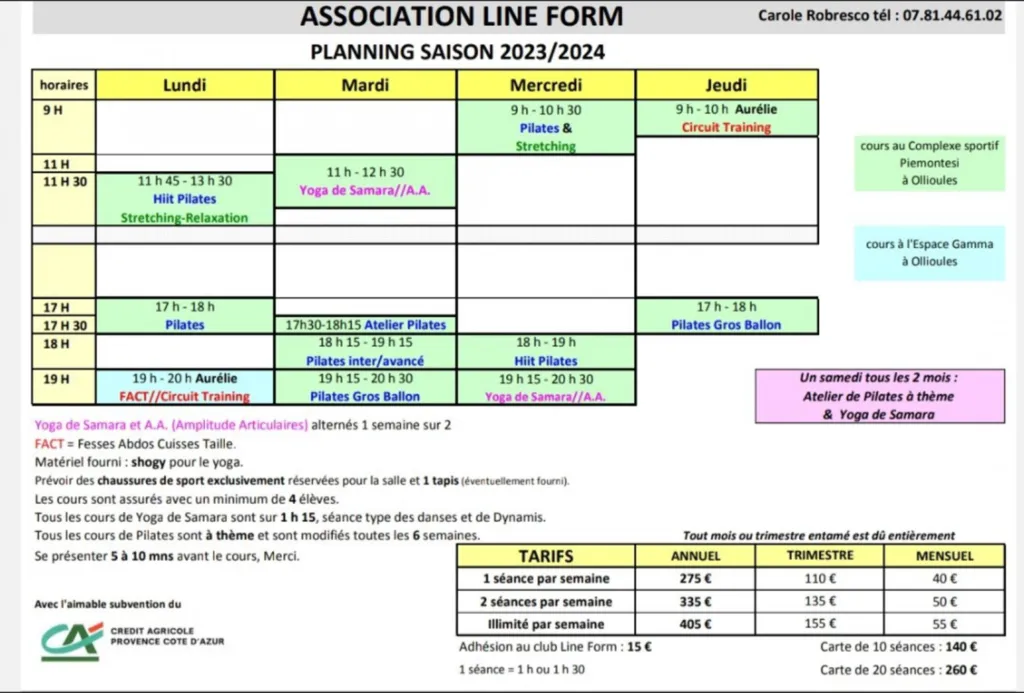 Nouveau cours avec votre coach carolyn de cardio pilates sur Ollioules 