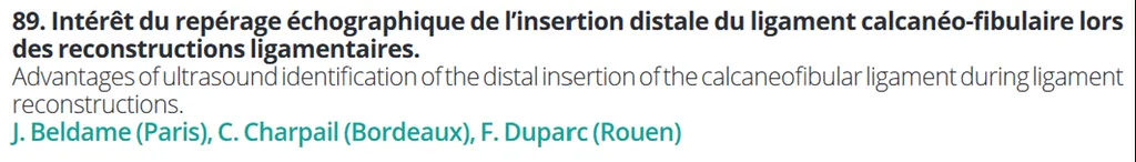 Docteur Julien Beldame au congrès de la SFA