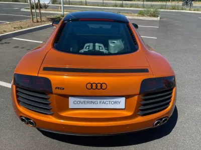 Covering complet Gloss Liquid Copper de chez 3M pour cette magnifique Audi R8 à Lyon