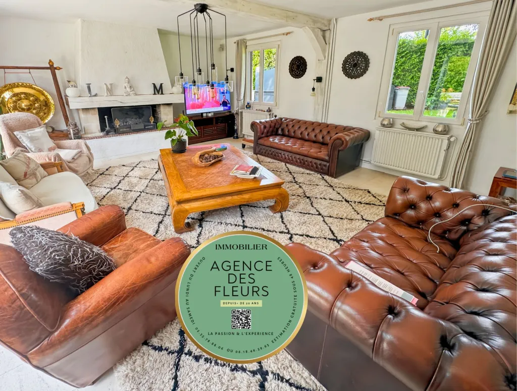 A saisir chaumière de 170 m² édifiée sur un terrain de 1963 m² sur la commune de BOSROUMOIS 27670