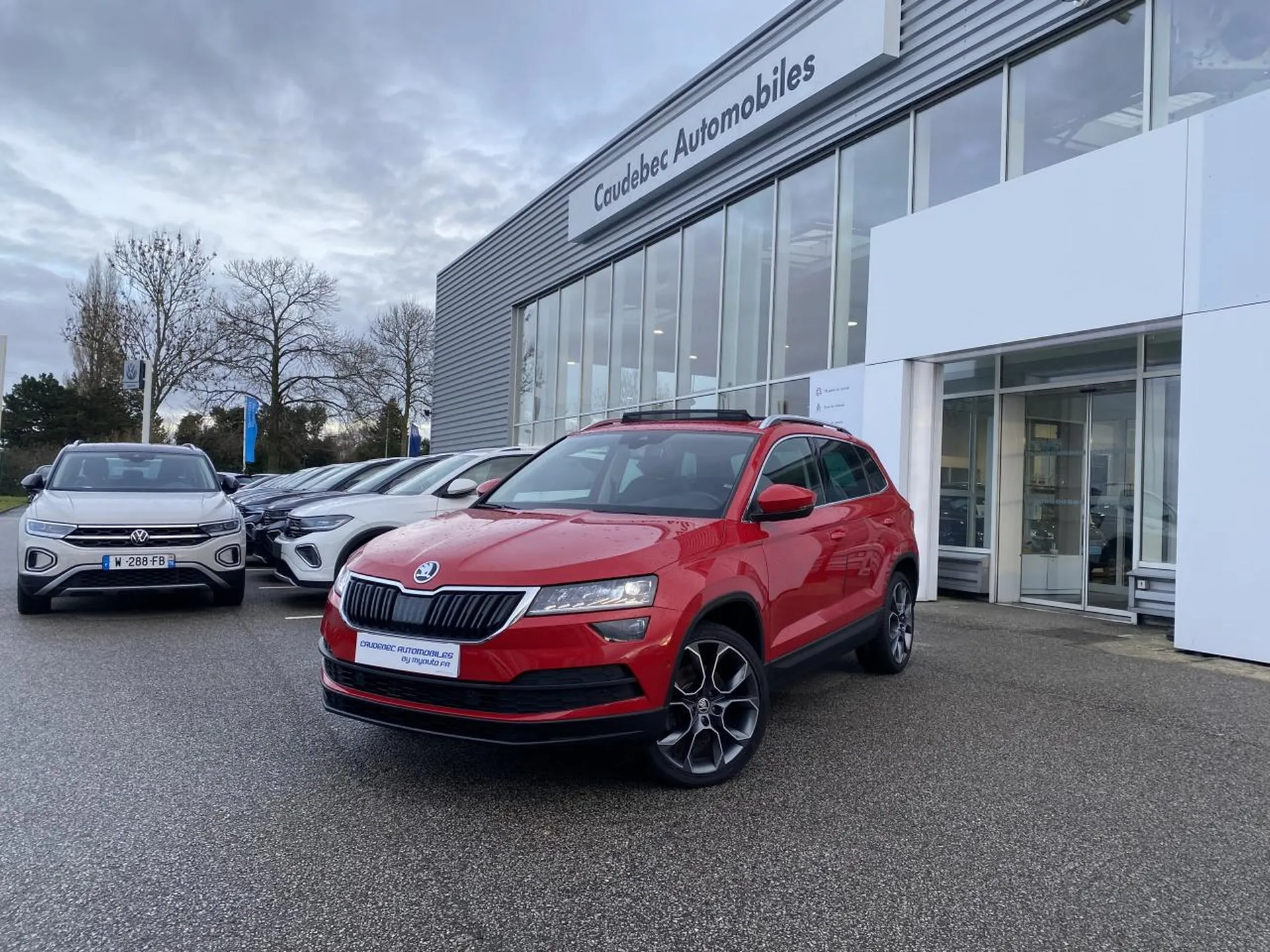 Skoda Karoq d'occasion à prix bas chez votre concessionnaire à La Frénaye, proche du Havre.