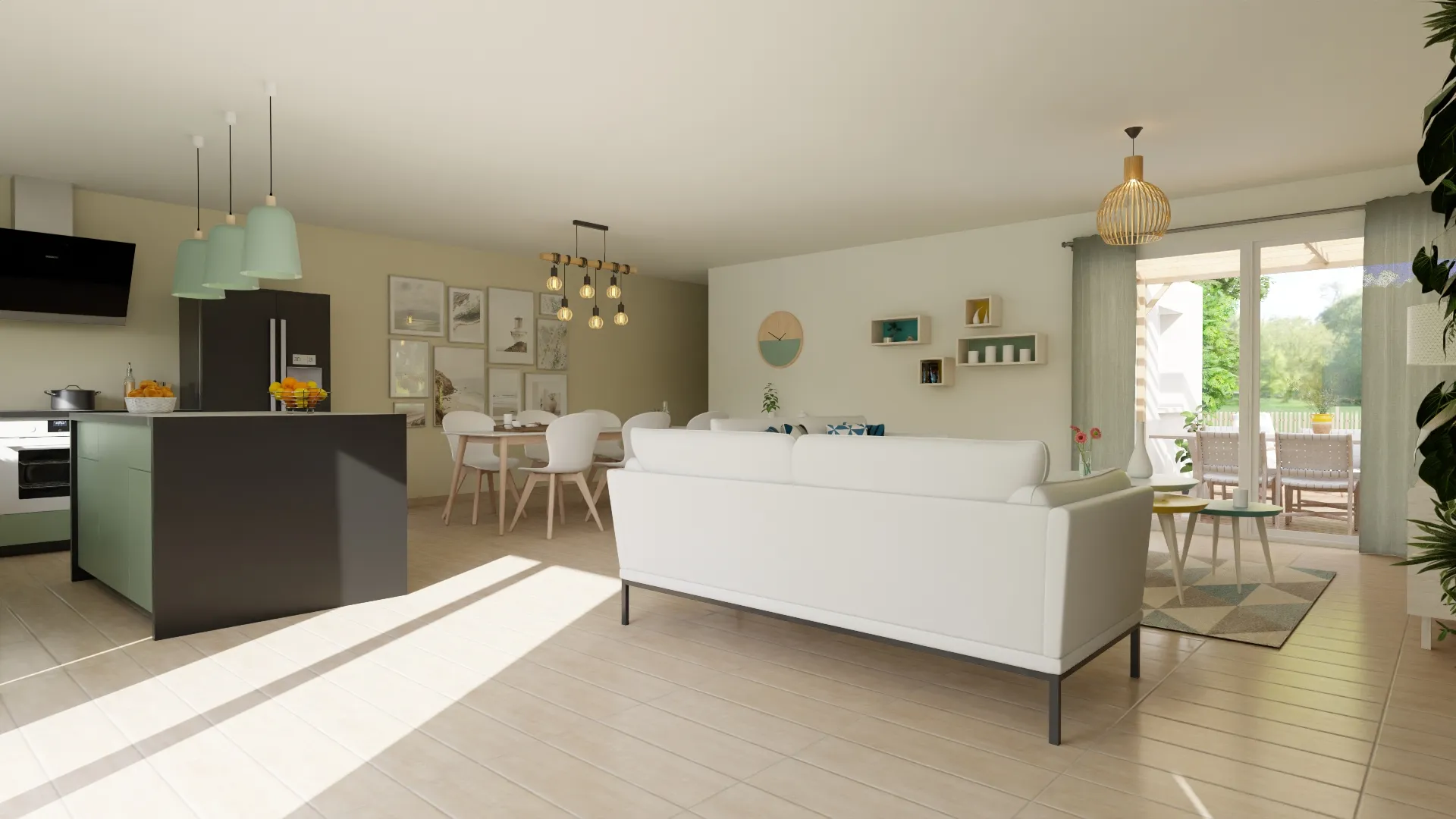 Maison en L de 122 m² avec garage de 15 m²