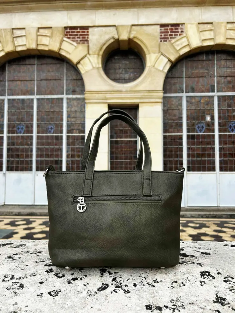 Sac les Tropéziennes kaki & motifs léopard disponible chez Evasion Eu