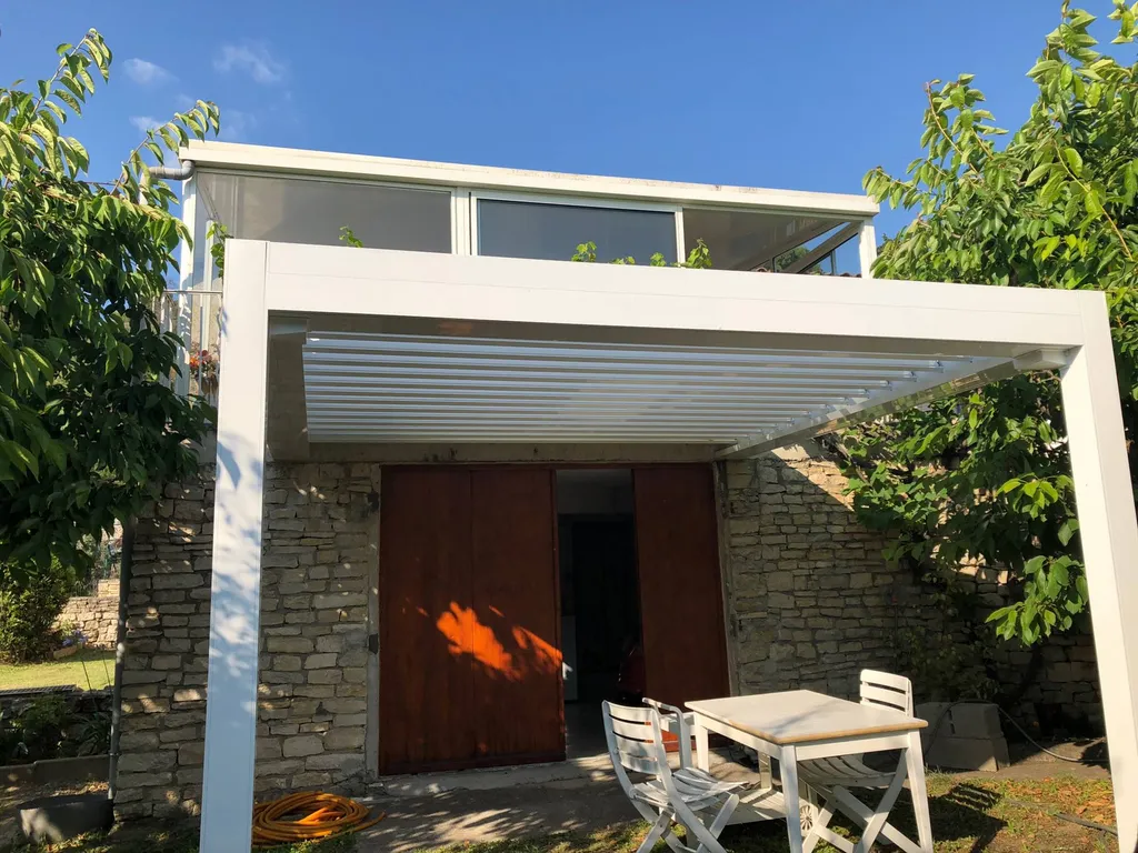 Vue d'ensemble de la pergola Bioclim