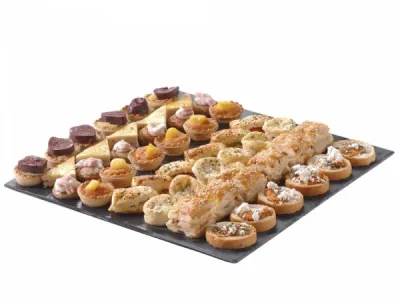 photographe pour traiteur coffret petits dours salés traiteur 48 pièces