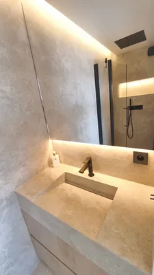 Création de salle de bain avec douche à l’italienne, caniveau et paroi de douche | M.M. Climatisation & Plomberie
